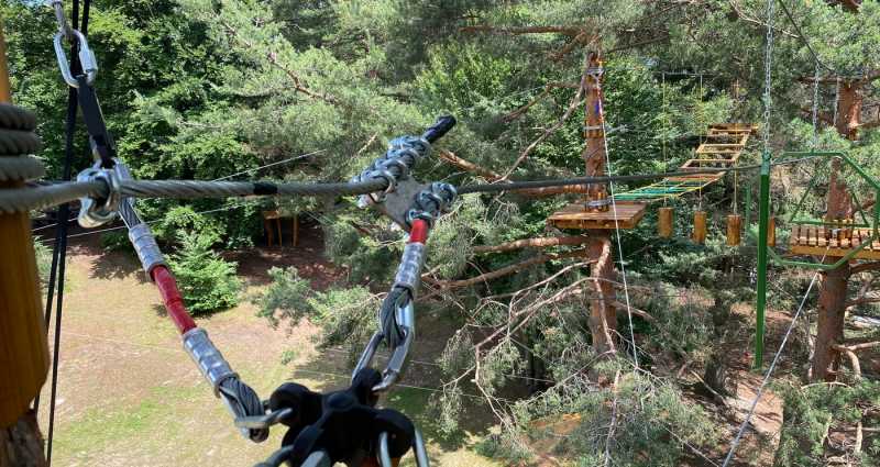 Particolare tecnico parco avventura