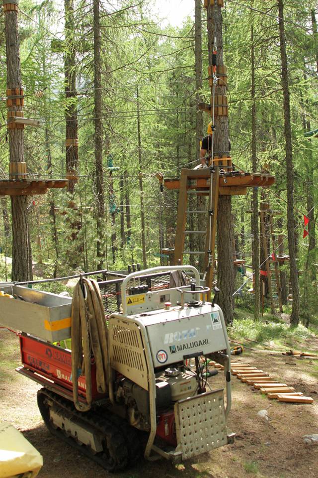 Cantiere per realizzazione Larix Park a Livigno