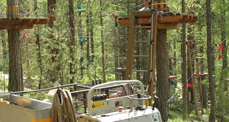 Cantiere per realizzazione Larix Park a Livigno